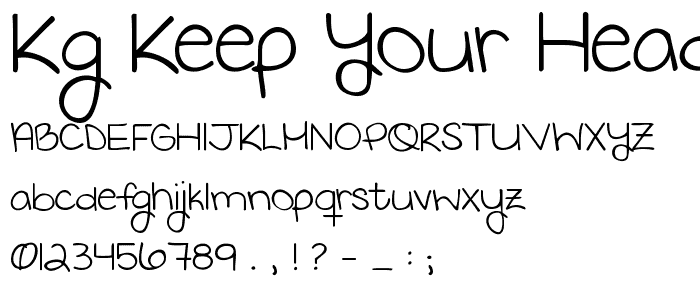 KG Keep Your Head Up font